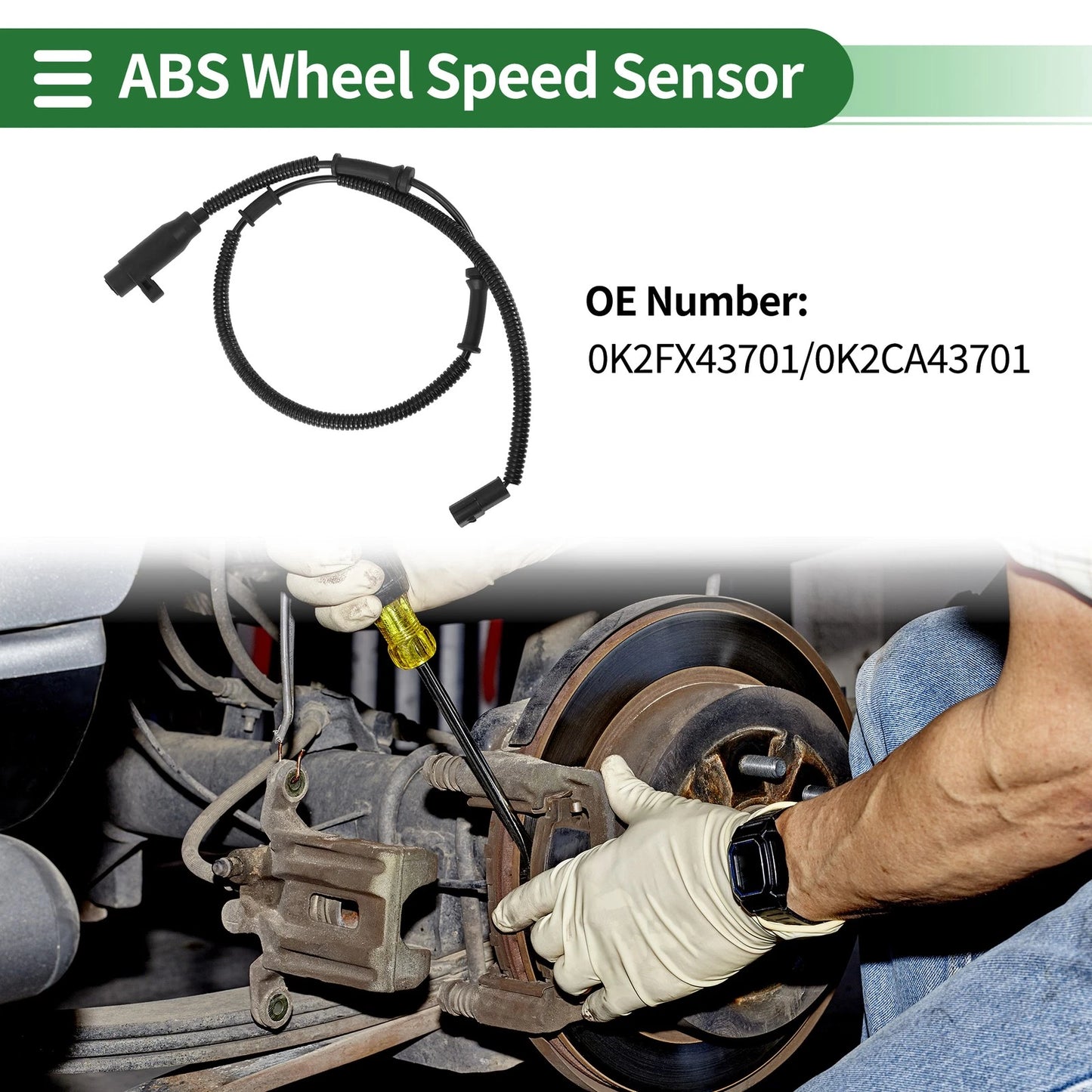 ABS Wheel Speed Sensor for Kia Rondo (2002–2006) 0K2FX43701/0K2CA43701