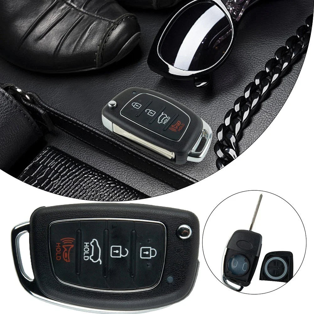 1x ABS Remote Key Shell 4-Button Resistant Grinding for Hyundai Sonata