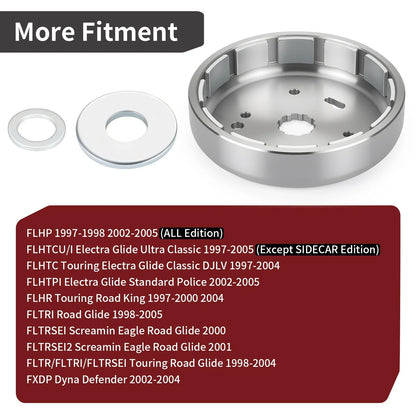 45Amp Alternator Flywheel Rotor for FLH FLHP FLHT FLHR FXDP (1999–2006)