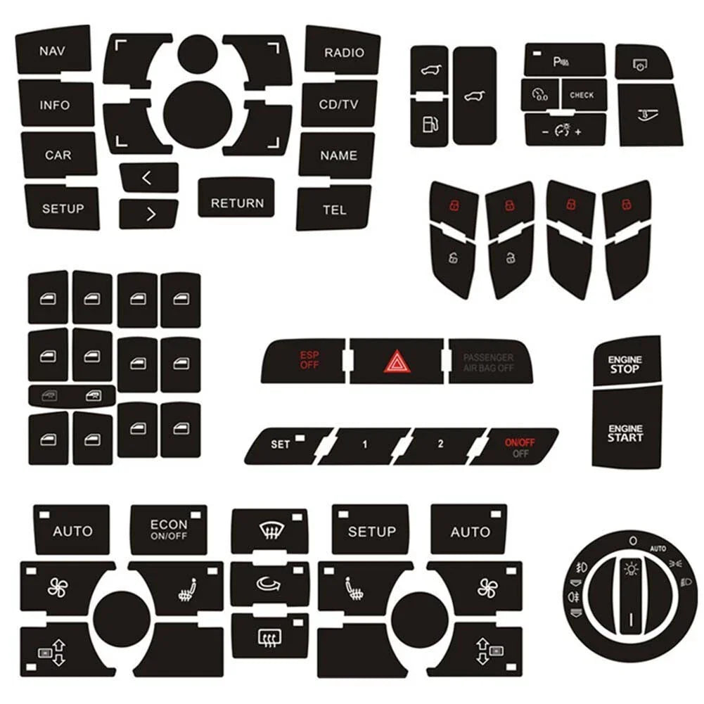 Enhanced Visibility Button Repair Sticker for Audi Q7