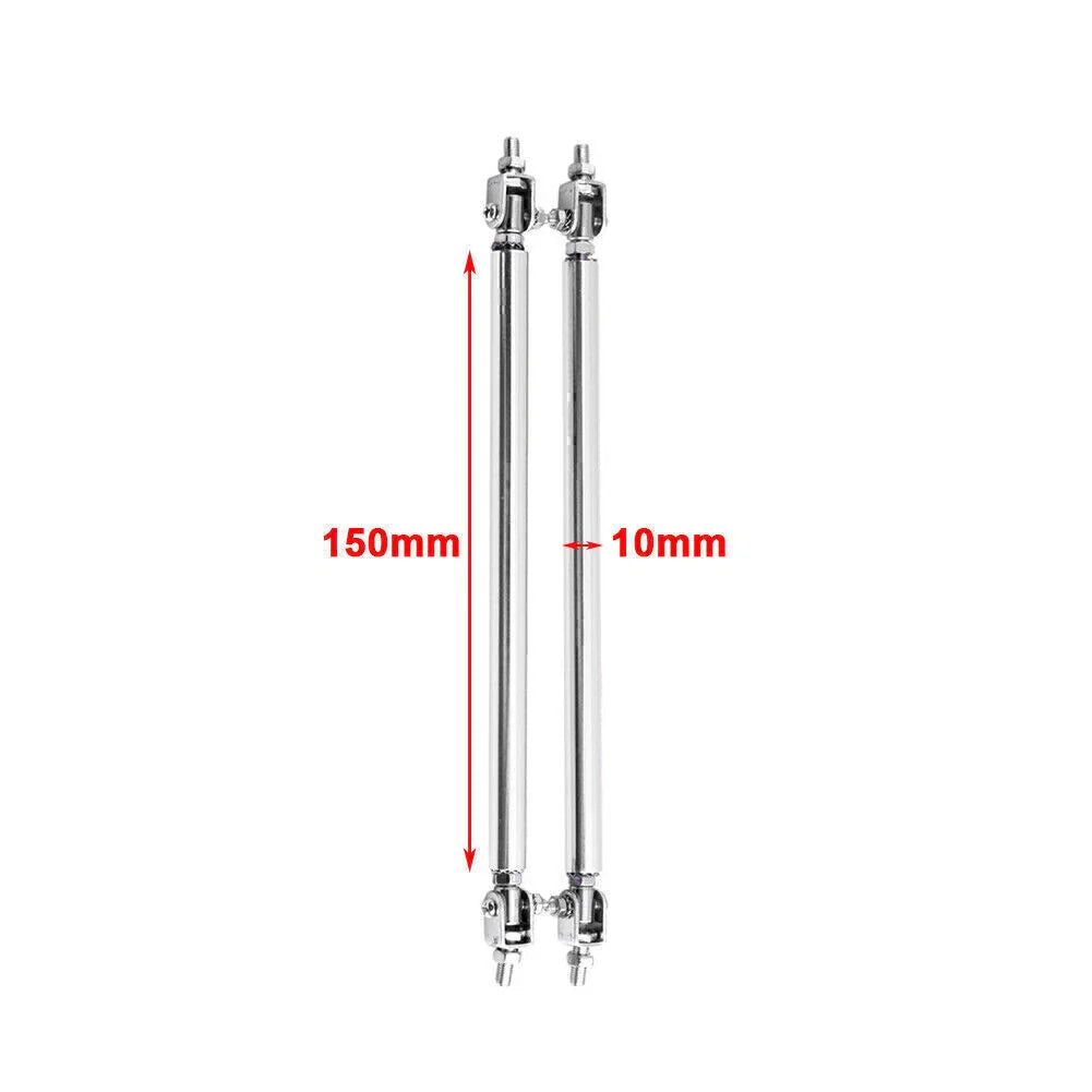 Adjustable Front Bumper Lip Splitter Strut Rod Tie Support Bar for Universal (N/A)