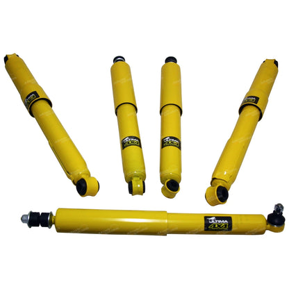 Set of 5 Shock Absorbers and Steering Damper for Hilux 4x4 (1988–1997)