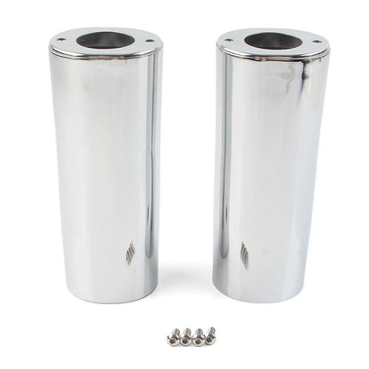 Smooth +2" Extended Fork Slider Covers for Harley Street Glide, Road King, Softail (2006-2023)
