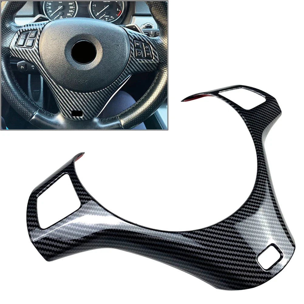 Carbon Fiber Steering Wheel Cover for BMW 3 Series E90 E91 E92 E93 (2005-2012)