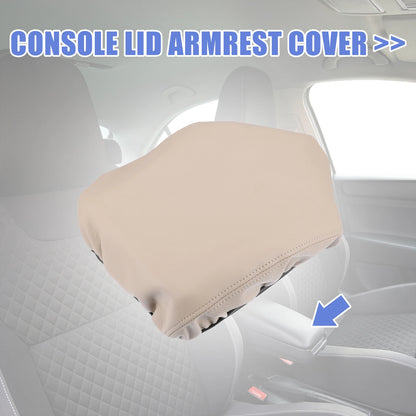 Center Console Cover for Toyota Prado (2010–2019) Armrest Pad Faux Leather Beige