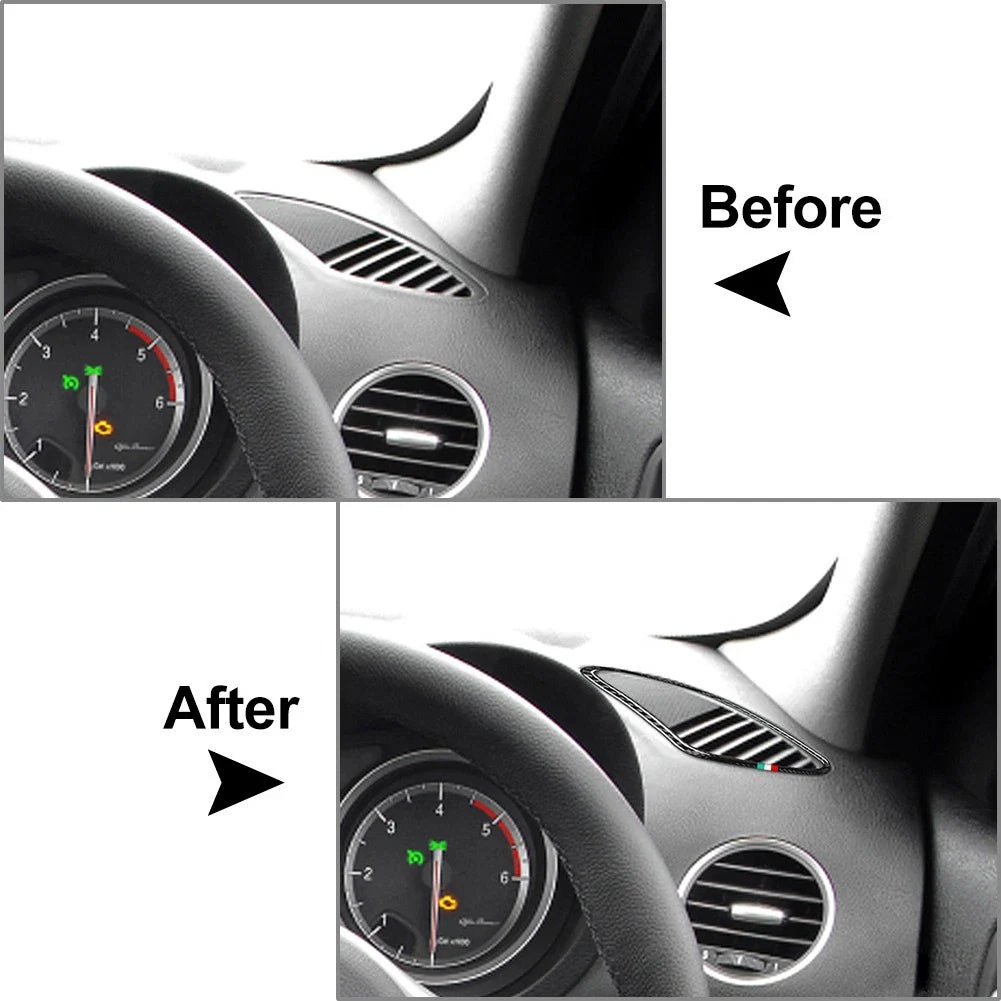 Black Side Air Vent Outlet Cover Trim for Alfa Romeo 159 Brera Spider