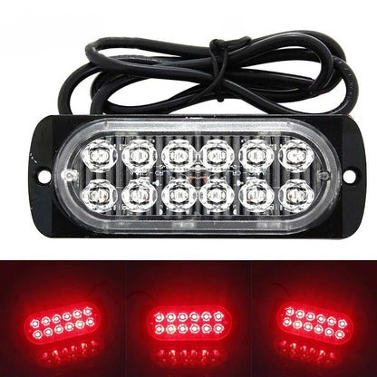 12LED Off-road Safety Urgent Working Fog Red Light Lamp for Cars