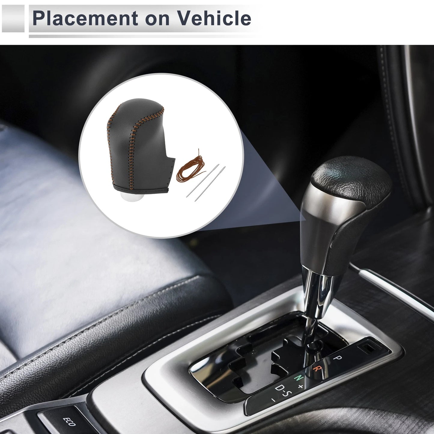 1 Pc Gear Shift Knob Cover for Mazda CX-30 (2020–2021) Black Brown