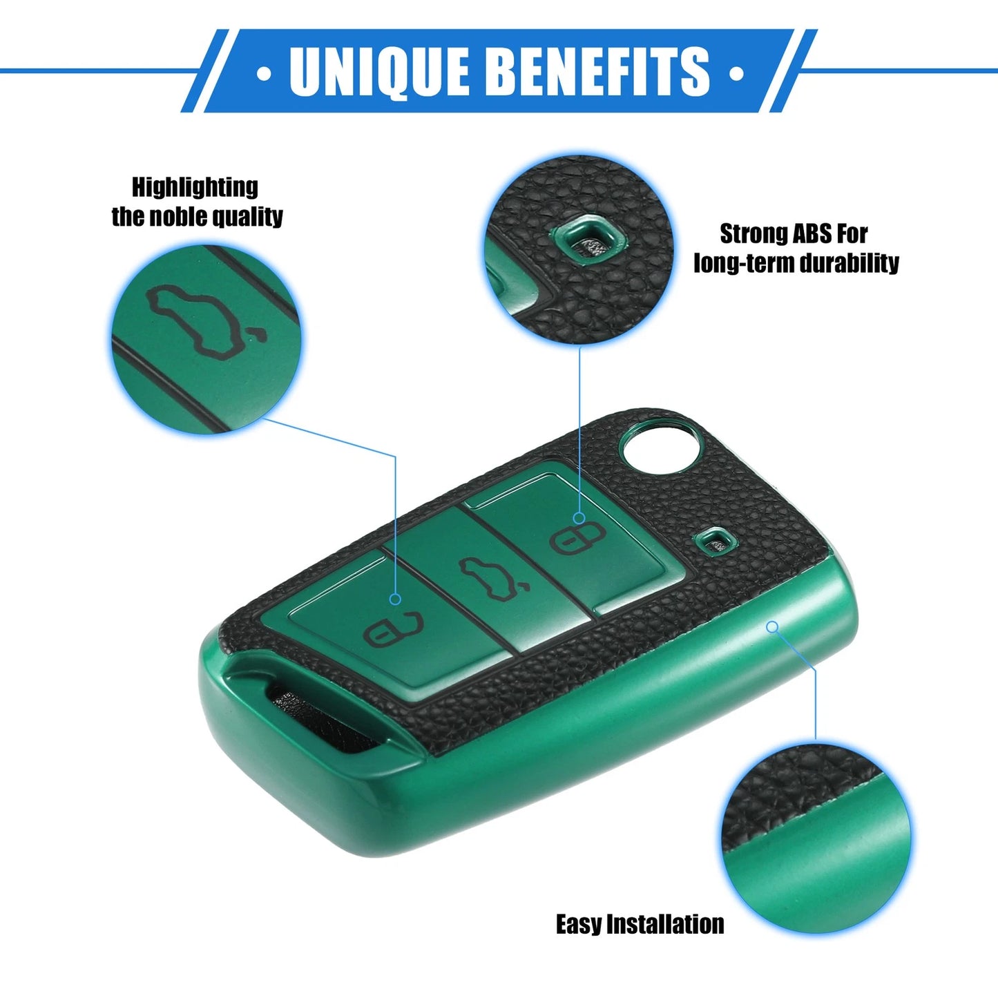 3 Buttons Remote Key Fob Case Cover for Volkswagen Golf 7, Polo (2013–2020)
