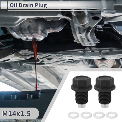 Set of 1 M14x1.5 Engine Oil Drain Plug with Gasket for Car Motorcycle