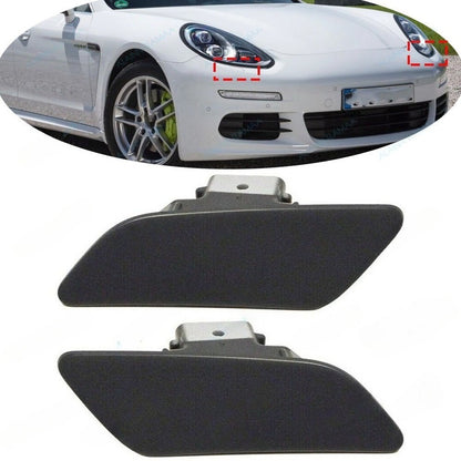 1 Pair Headlight Washer Nozzle Cap Cover for Porsche Panamera (2014–2016)
