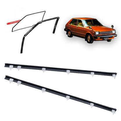 Set of 2 Front Door Glass Weatherstrip Outer for Toyota Starlet (P60–P62)