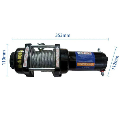12V 4000LBS Electric Winch for Truck with 5mm x 10m Steel Cable