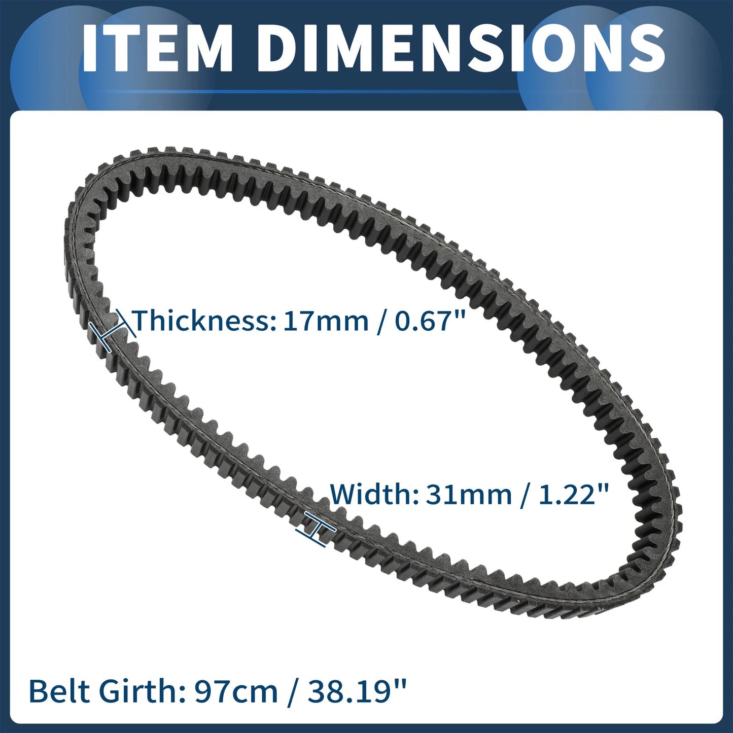 Drive Belt V-Belt No. 590110040 for Kawasaki Teryx 800 Teryx4 800 (2014–2015)