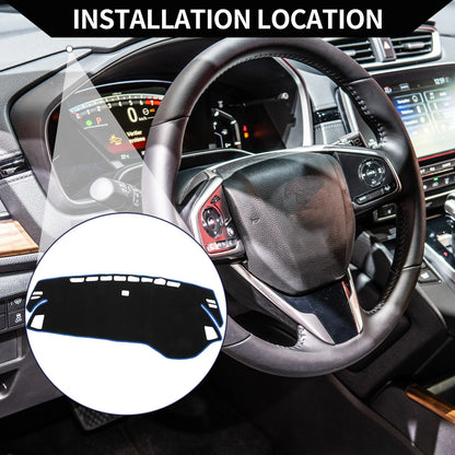 Dashboard Cover Mat for Honda Odyssey 2022-2024 Protector Black Blue 1 Set