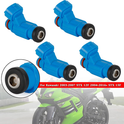 Set of 4 Fuel Injectors 49033-3707 for Kawasaki STX 12F (2003–2007) STX 15F (2004–2016)