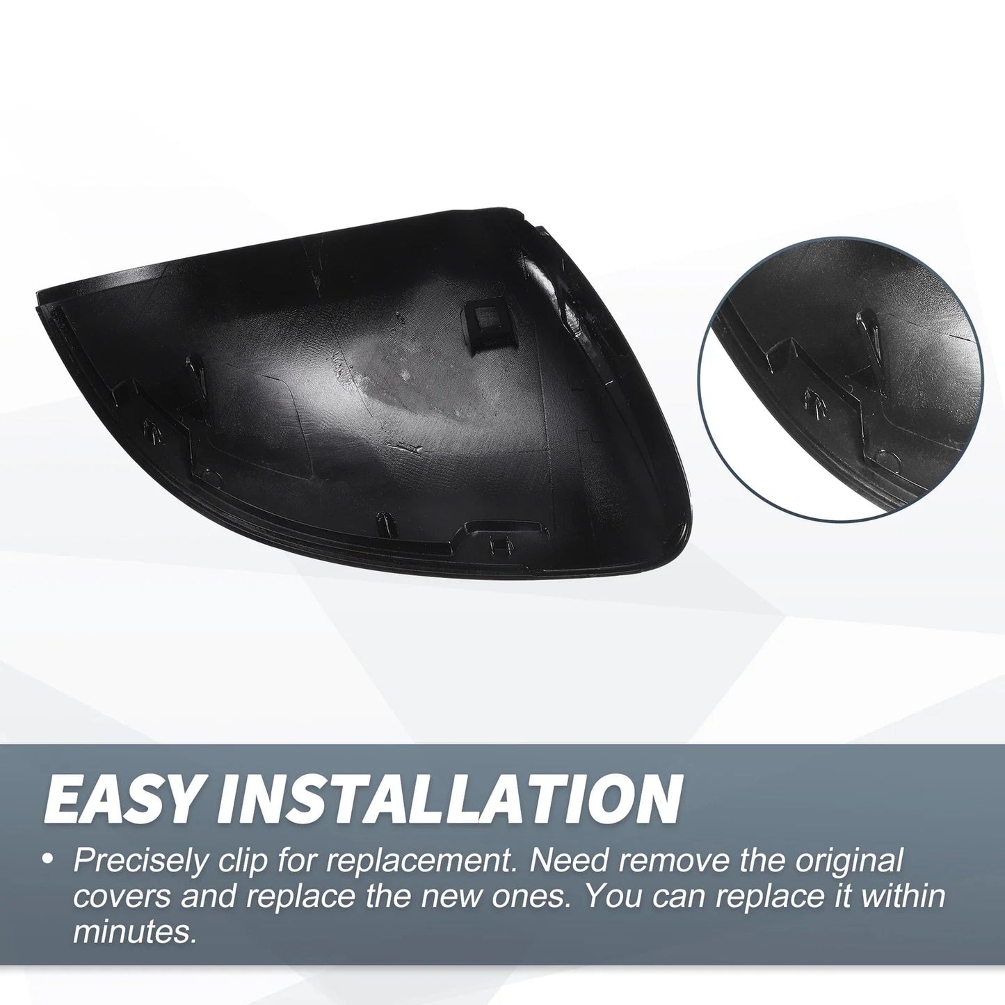 Rearview Mirror Cover Cap Gloss Black for Mercedes-Benz C S-Class (2022-2023)