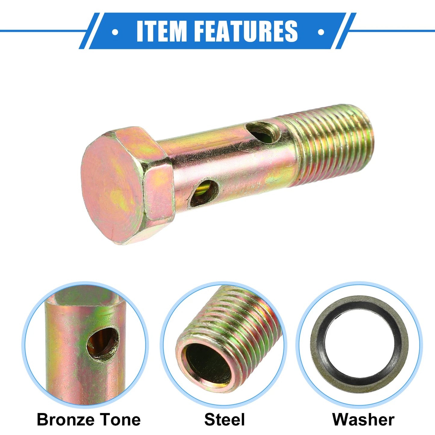 Set of 1 Turbo Brake Line Fitting Adapter for M14x1.5 (57mm)