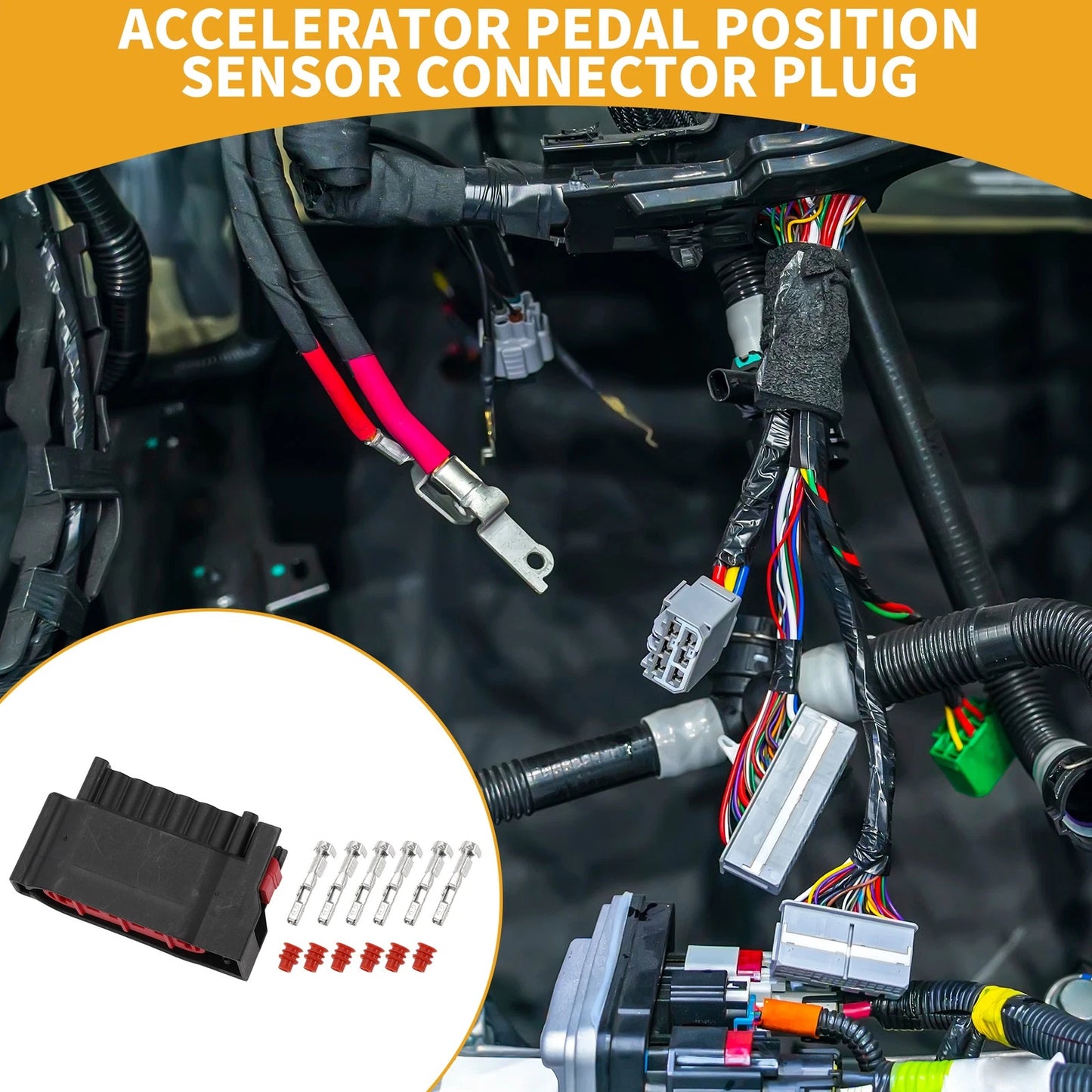 6 Pin Accelerator Pedal Position Sensor Connector Plug for Ford