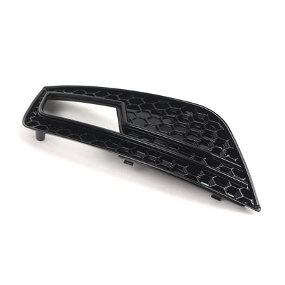 2X Front Bumper Fog Light Grille Cover with Chrome Ring for Audi A5 (2008–2011)