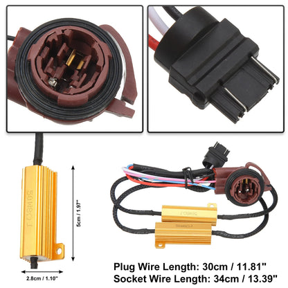 2Pcs LED Resistor Kit 3157 3047 3057 3155 for Brake Tail Light Bulbs