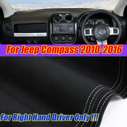 RHD Leather Dashboard Cover / Dash Protector Pad for Jeep Compass (2010–2016)