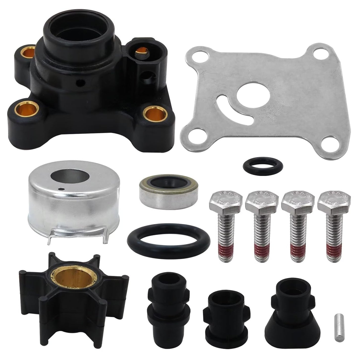 Water Pump Impeller Repair Kit for Johnson Evinrude 9.9-15 HP (1990–2023)