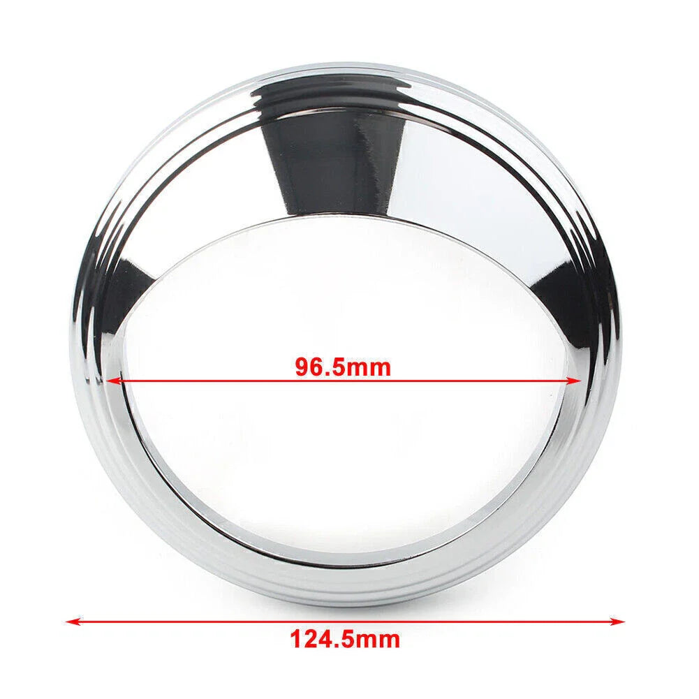 5" Chrome Bezel Trim Ring Visor Cover for Harley