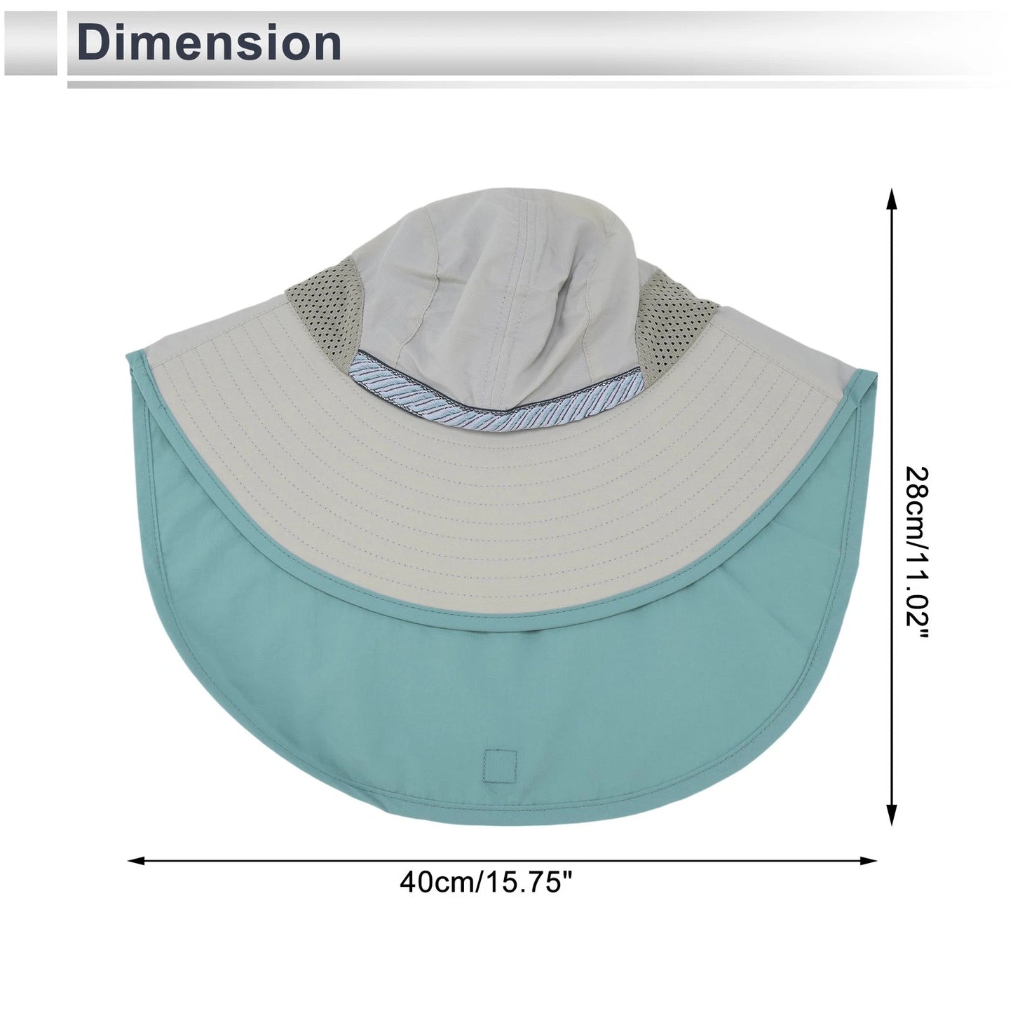 Cycling Hat for Breathable Sun Protection Light Gray 15.75"x11.02"