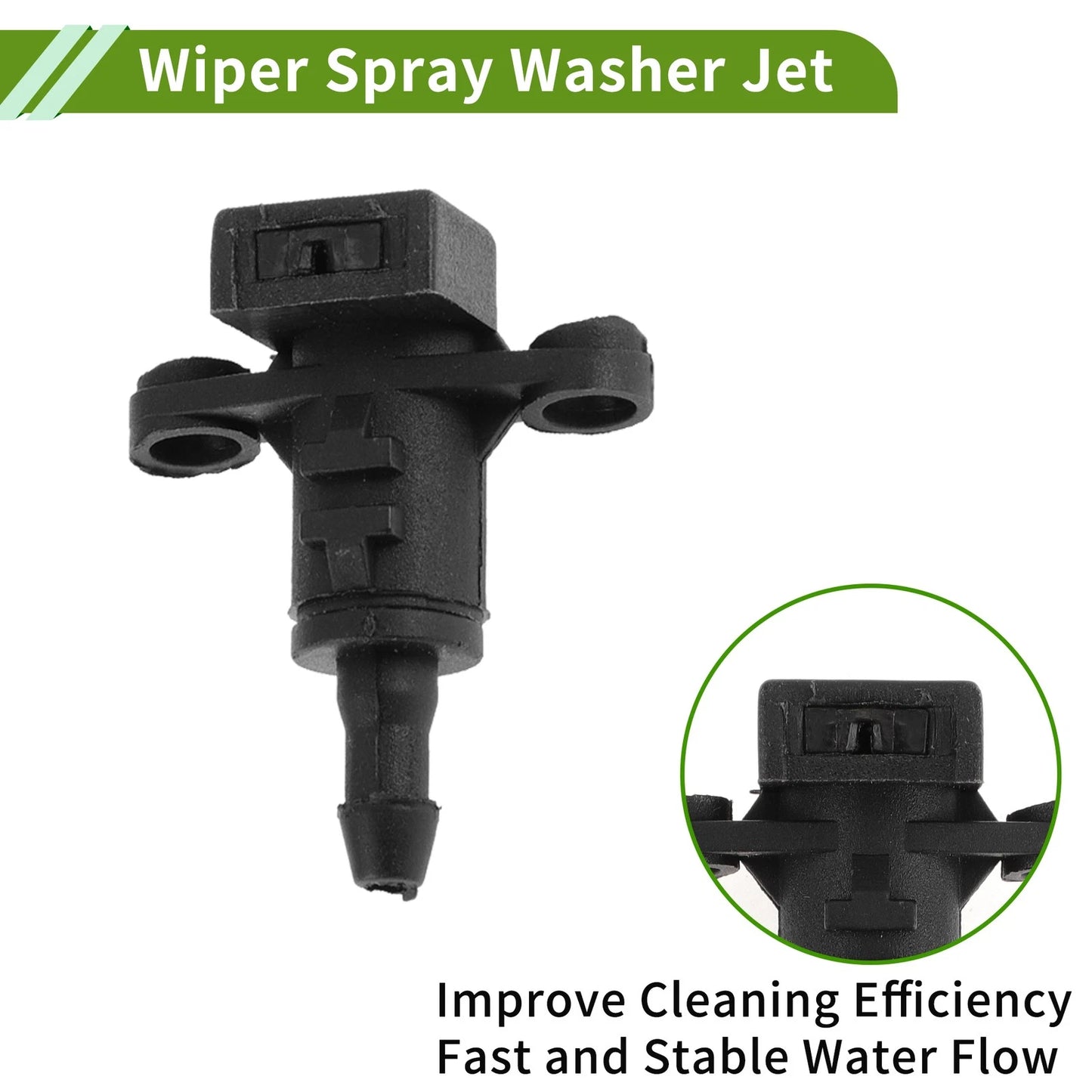 Windshield Washer Nozzle Set with Hose Connector for Hyundai (No. 986303X000)
