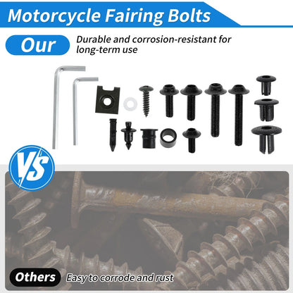 Windshield Bolts for Honda Dirt Bike (Most Models) - Aluminum Rubber Black
