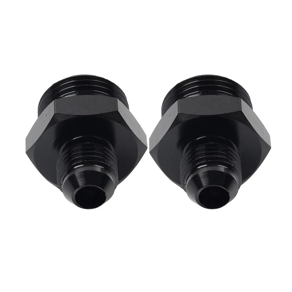 Black Aluminum AN6 Flare to 10AN ORB Male Fitting Adapter w/ O-Rings