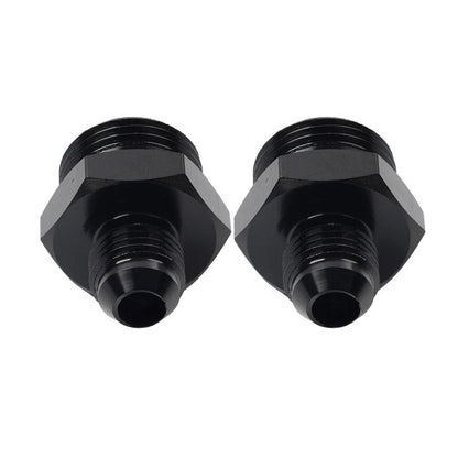 Black Aluminum AN6 Flare to 10AN ORB Male Fitting Adapter w/ O-Rings