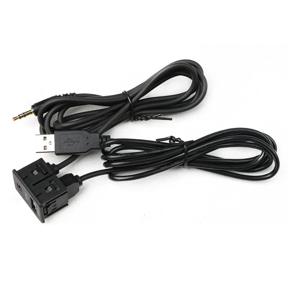 150cm USB Extension Cable Adapter for Car Dash Mount AUX Panel