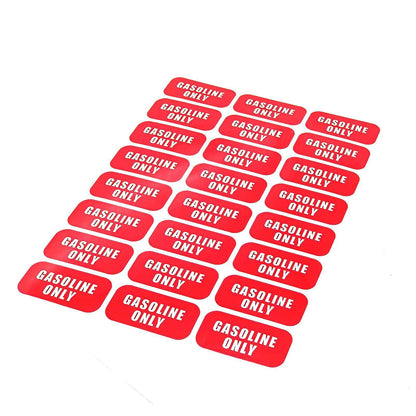 Set of 24 Fuel Warning Decals for Gasoline Only Gas Cans