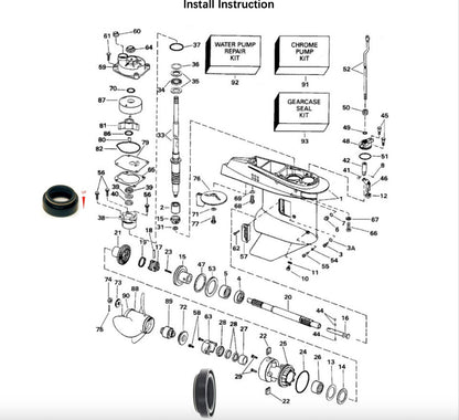 Seal Kit for Johnson Evinrude 25-50Hp Lower Unit Gearcase (1990–2023)