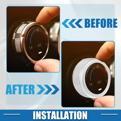 AC Radio Switch Knob Cover Decals for Dodge Durango (2014-2020) - Set of 3