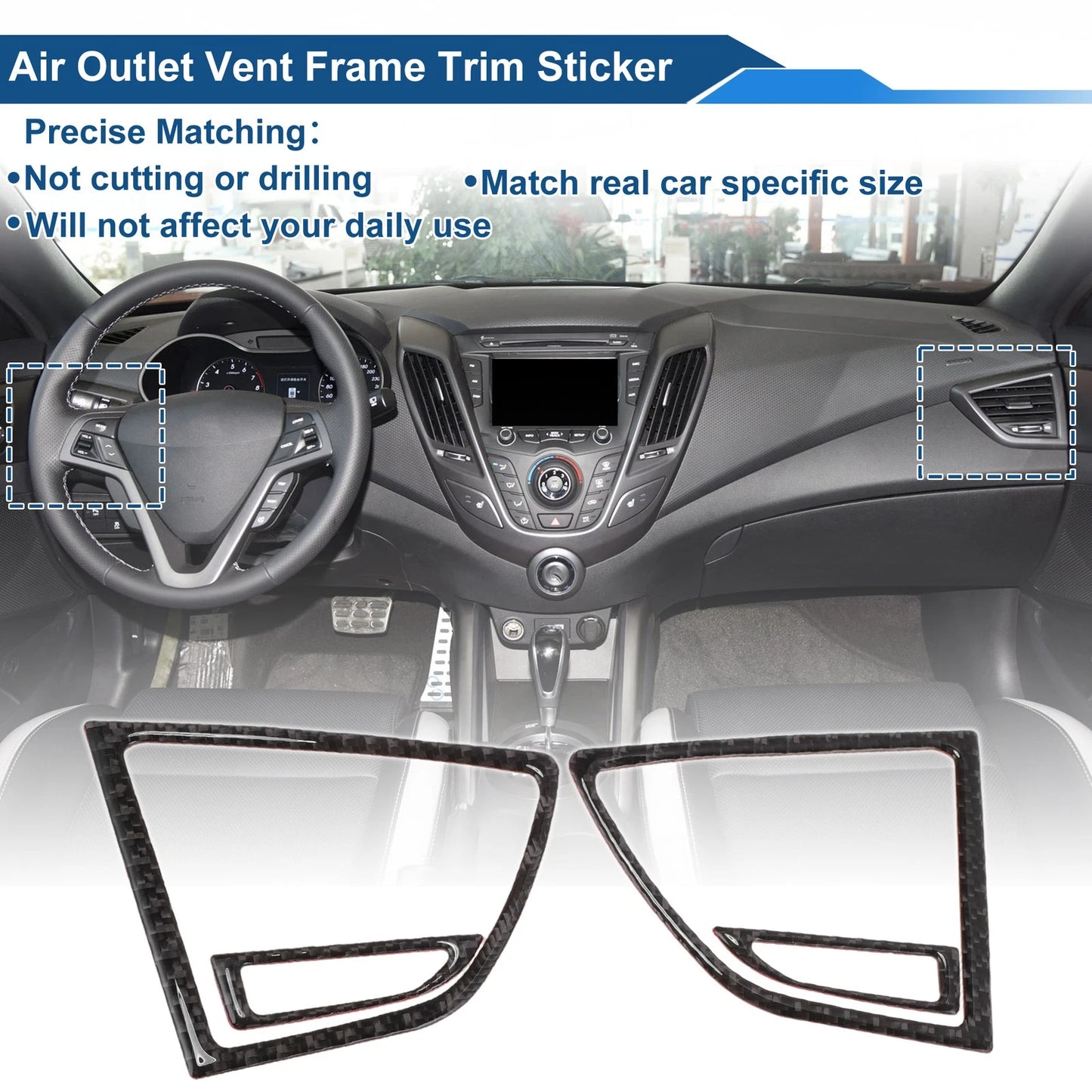 Air Condition Outlet Vent Trim Cover Frame for Hyundai Veloster (2012–2017)