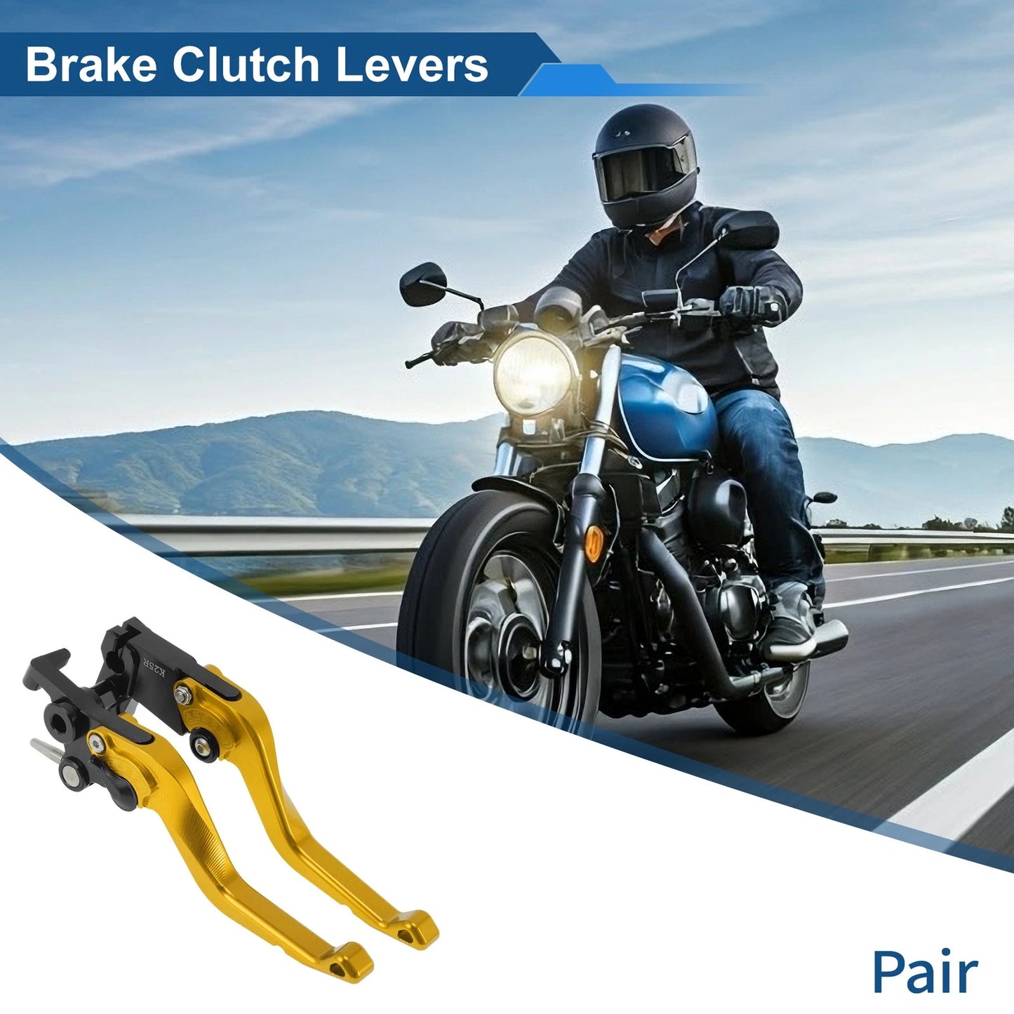 Short Brake Clutch Levers for KTM 790 Adventure R (2019–2024) - Gold Tone