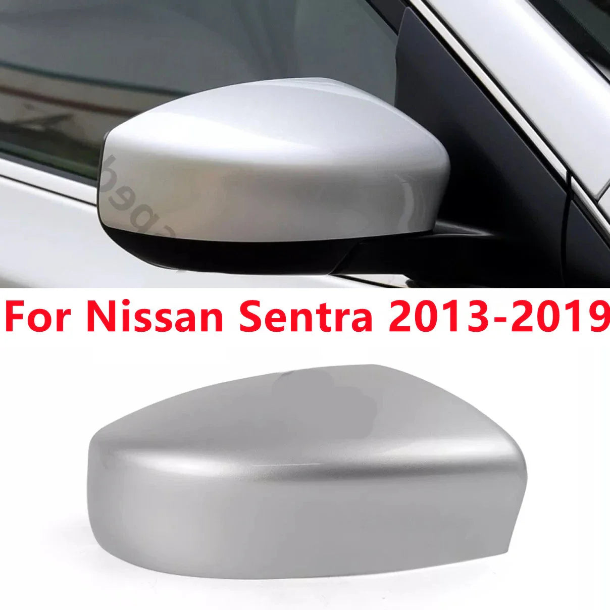 Right Silver Driver Side Mirror Cap for Nissan Sentra (2013–2019)