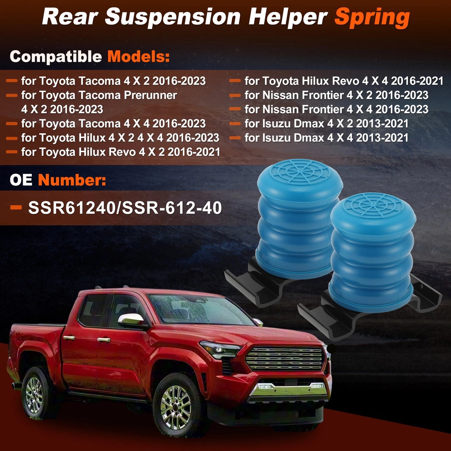 Rear Suspension Helper Spring Kit for Toyota Tacoma 4X2 (2016–2023) SSR61240