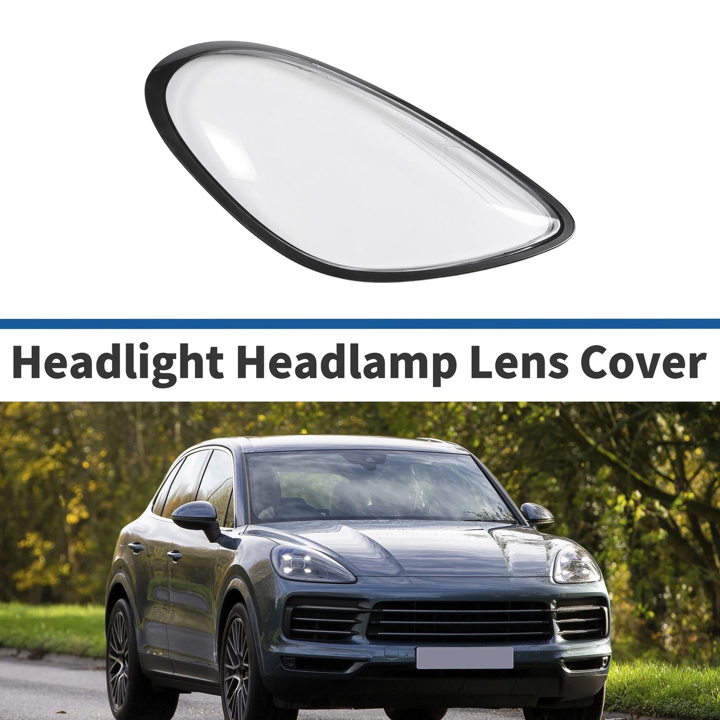1 Pcs Headlight Lens Cover for Porsche Cayman 981 (2014–2016)