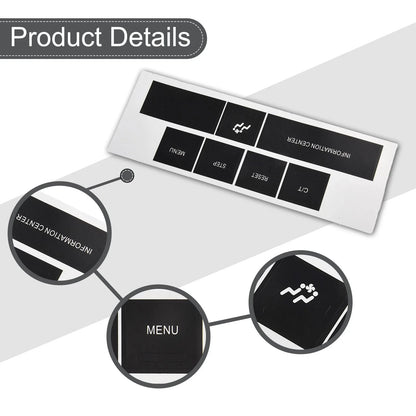 DASH Control Button Sticker in Black Vinyl for CHRYSLER and JEEP