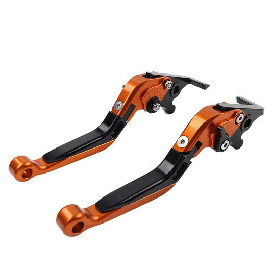 CNC Orange Extendable Brake Clutch Levers for Honda CBR650R CB650F (14-23)