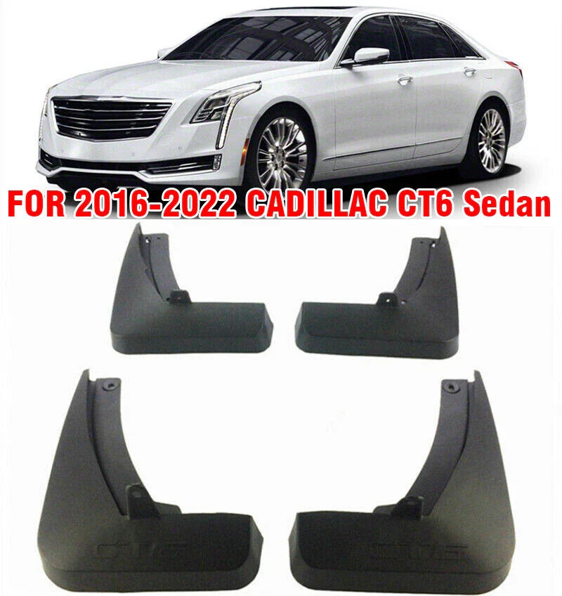 Splash Guards / 2 x Front & Rear Mud Flaps for Cadillac CT6 (2016–2022)