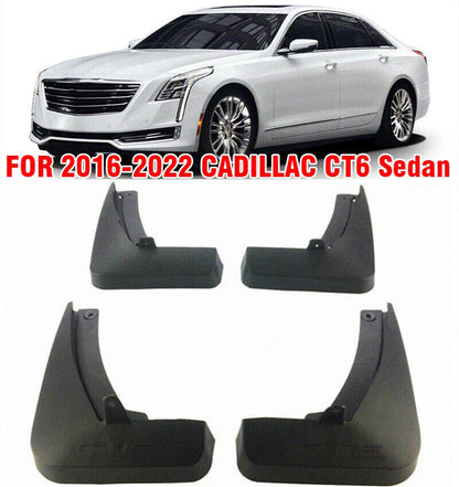 Splash Guards / 2 x Front & Rear Mud Flaps for Cadillac CT6 (2016–2022)