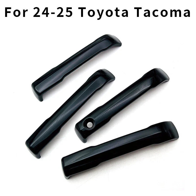 Glossy Black Side Door Handle Cover Trim for Toyota Tacoma (2024–2025)