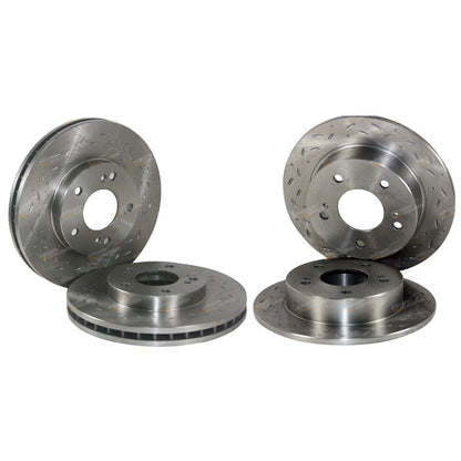 Set of 2 Slotted Disc Brake Rotors for Nissan 200SX S14 S15 (1994–2002)
