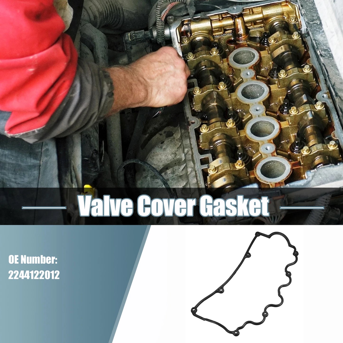 Engine Valve Cover Gaskets for Hyundai Accent (1995–1999) No. 2244122012 Black