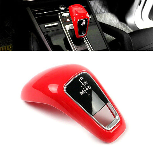 Red ABS Gear Shift Knob Cover Trim for Porsche Cayenne (2018-2021)